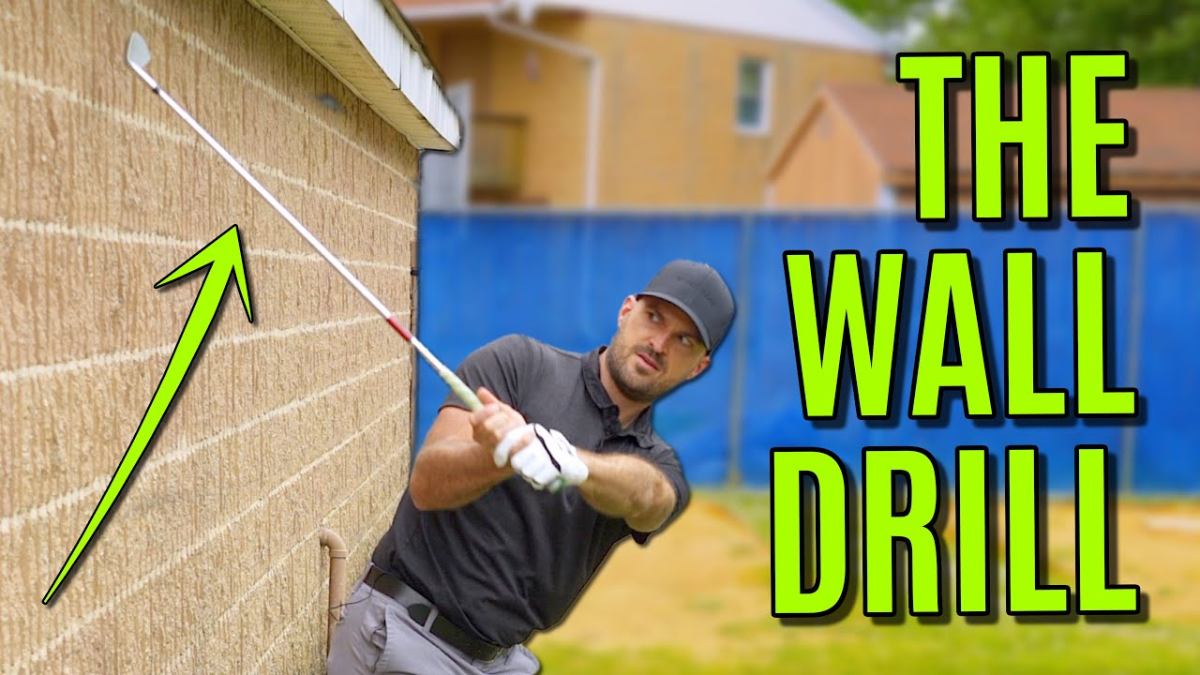 the golf wall drill